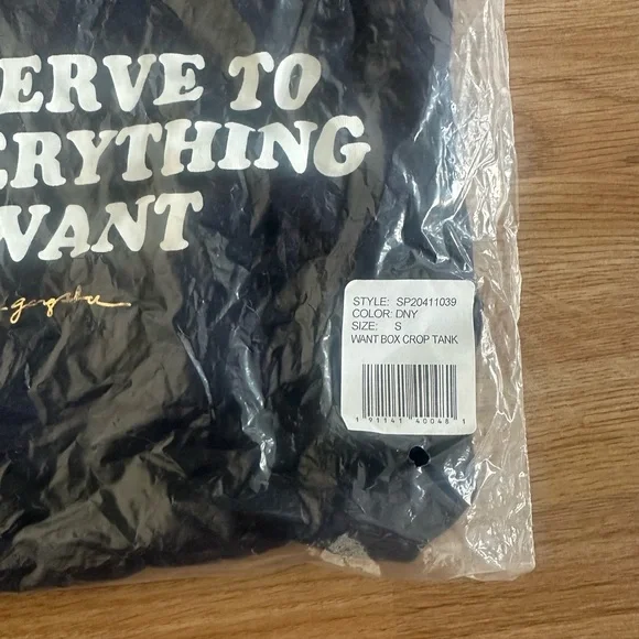 NWT Small Black Spiritual Gangster Want Box Top - Picture 5 of 5